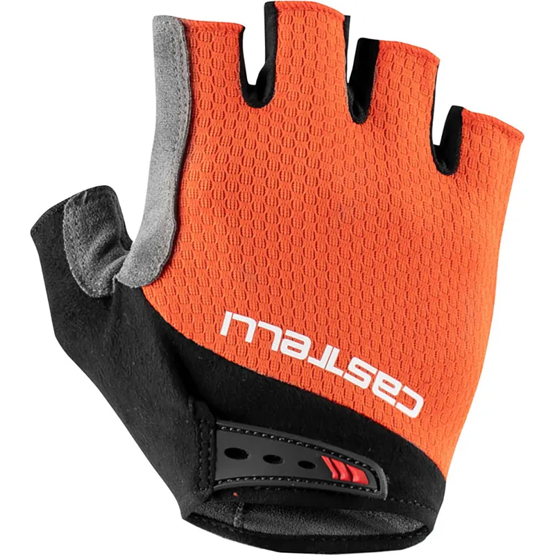 Castelli Entrata V Mens Short Finger Gloves - Fiery Red - Size Small