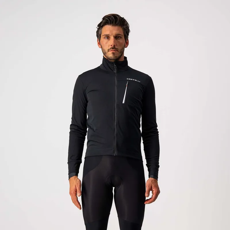 Castelli Go Mens Cycling Jacket - Light Black/White - Size XXXL