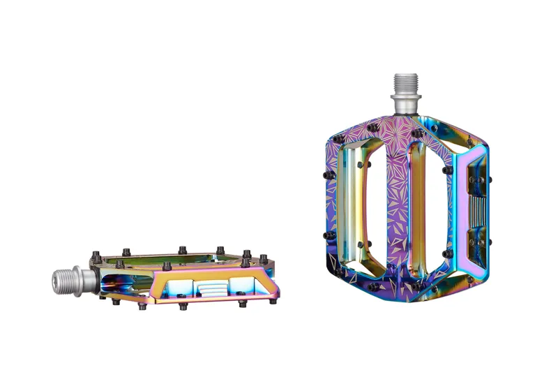 Supacaz Krypto CNC Alloy Flat Mountain Bike Pedal - Oil Slick-1