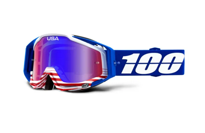 100 Percent Racecraft Goggles - Anthem/Red Blue Mirror Lens