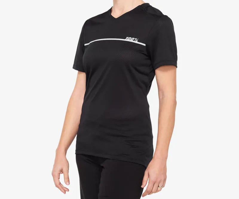 100% Ridecamp Womens Mountain Bike Jersey - Black/Grey