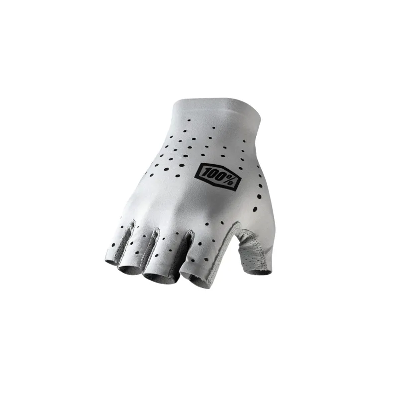 100% Sling Short Finger Mens Mountain Bike Gloves - Grey