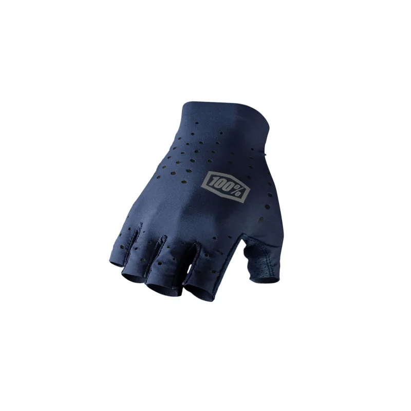 100% Sling Short Finger Mens Mountain Bike Gloves - Navy
