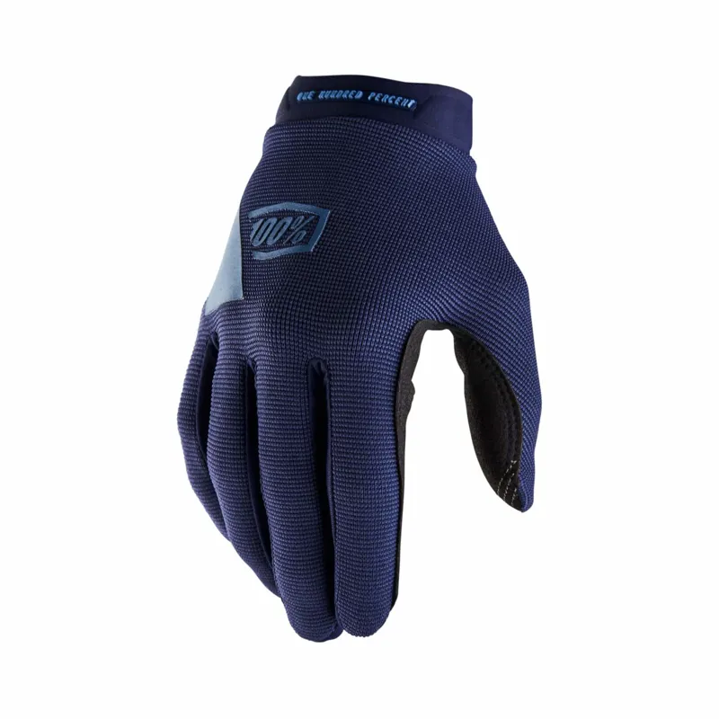 100% Ridecamp Womens Mountain Bike Gloves - Navy/Slate - Size Large