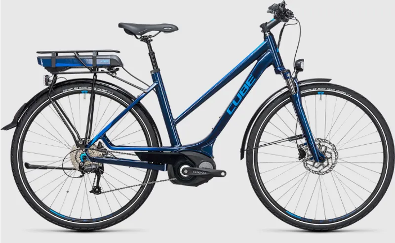 2017 Cube Touring Hybrid 400 Electric Bike - Blue-2