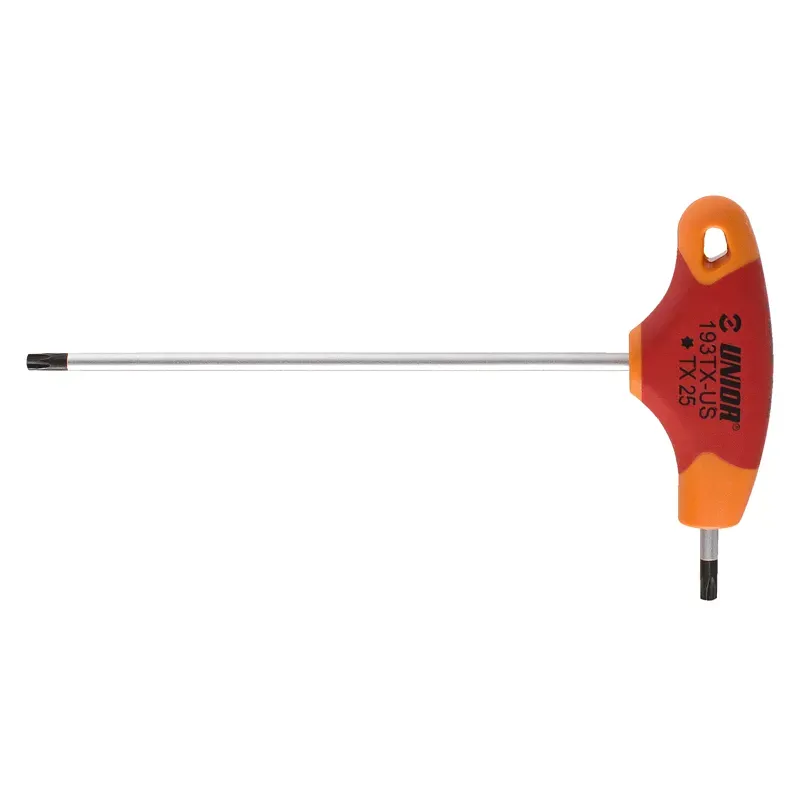 Unior TX Profile Screwdriver with T-Handle - Red