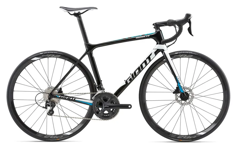 2018 Giant TCR Advanced 2 Disc Mens Carbon Road Bike Black White