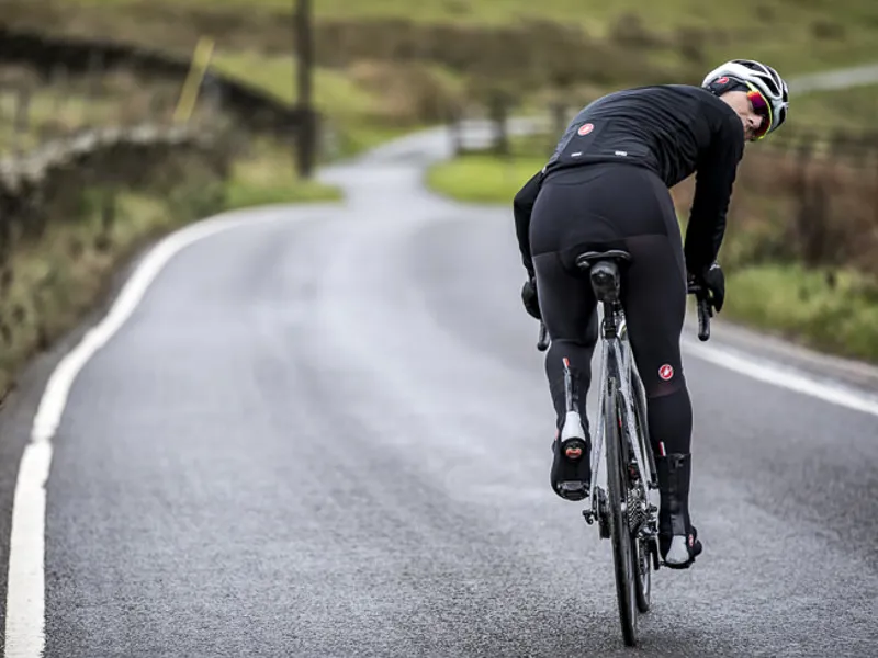 Castelli Sorpasso 2 Mens Wind Bibtight - Black/Reflex-4