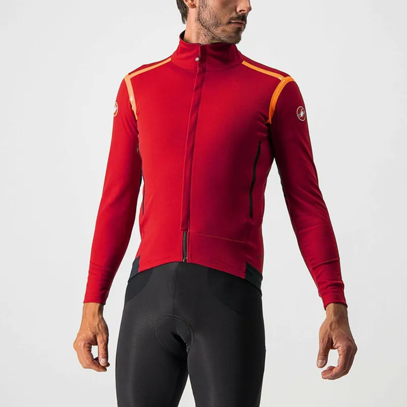Castelli Perfetto RoS Mens Long Sleeve Cycling Jacket - Pro Red/Orange-6