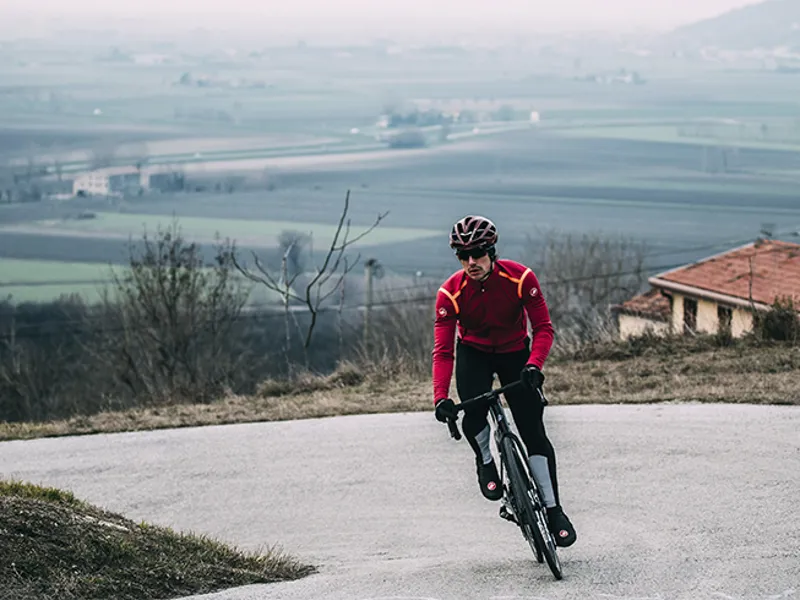 Castelli Perfetto RoS Mens Long Sleeve Cycling Jacket - Pro Red/Orange-11