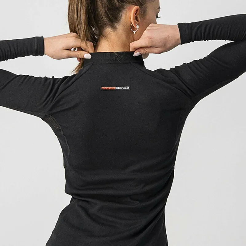 Castelli Flanders 2 Warm Long Sleeve Womens Cycling Base Layer - Black - Size Large-4