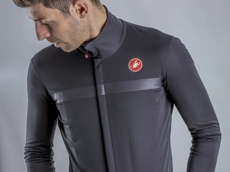 Castelli Goccia Mens Jacket - Dark Grey - Size Medium-1