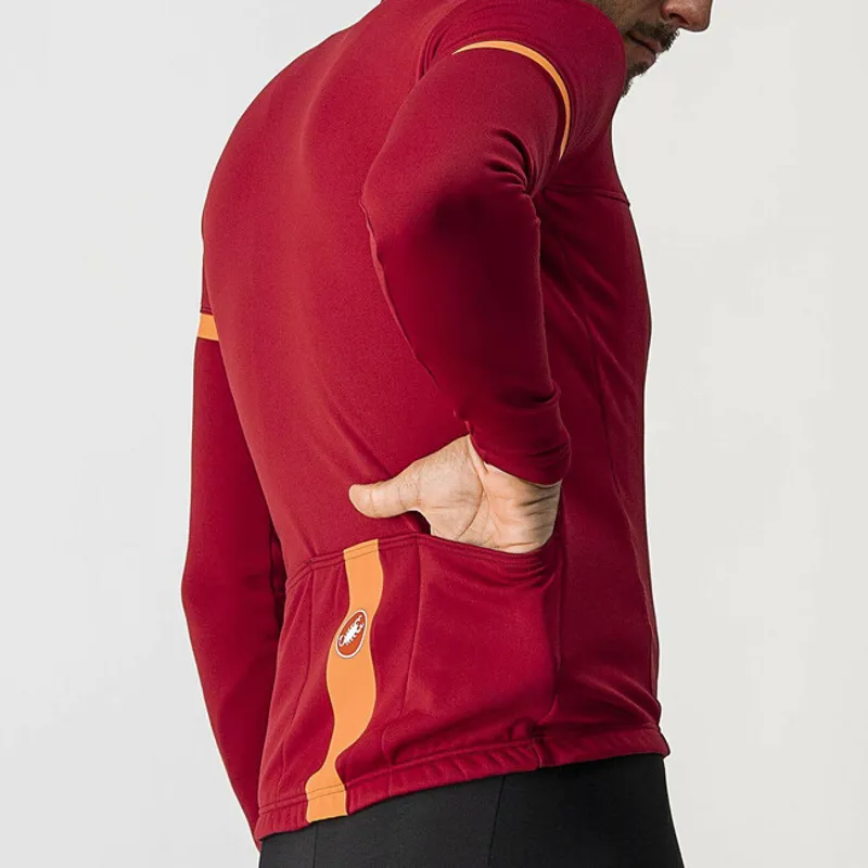 Castelli Fondo 2 Mens Long Sleeve Jersey - Pro Red/Orange Reflex-3