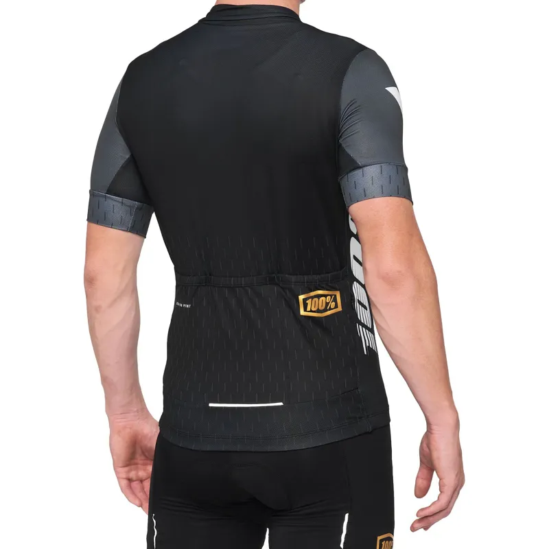 100% Exceeda Mens Cycling Jersey - Charcoal-1