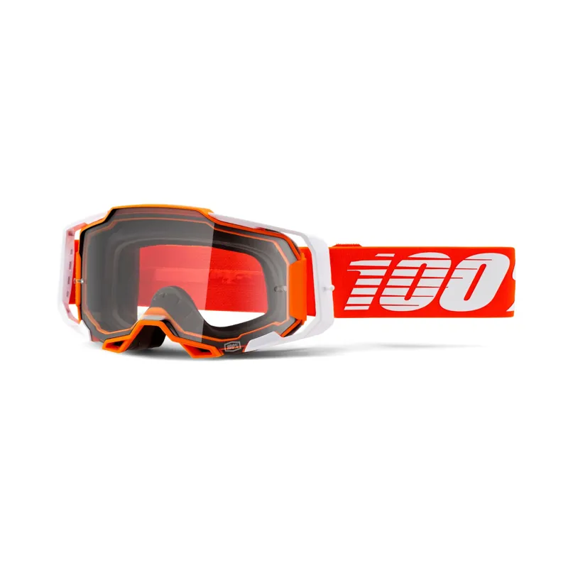 100% Armega Motocross Goggles - Regal/Clear Lens
