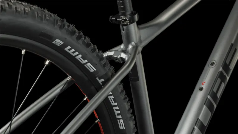 2024 Cube Aim EX Hardtail Mountain Bike - Grey/Red-3