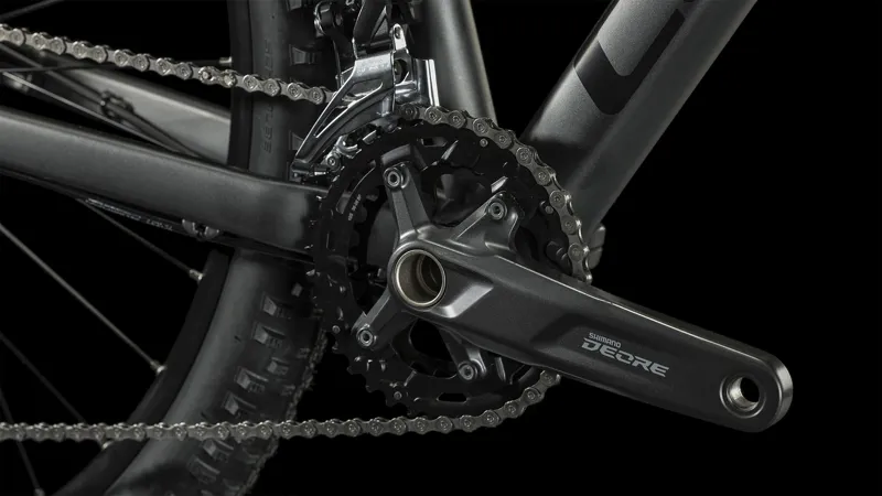 2024 Cube Aim EX Hardtail Mountain Bike - Grey/Red-5