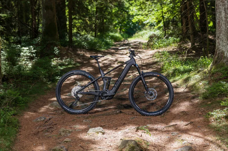 2024 Cube Stereo Hybrid 140 HPC SLX 750 Electric Mountain Bike - Carbon-1