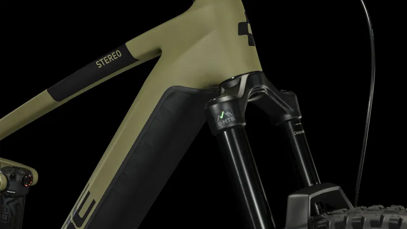 2024 Cube Stereo Hybrid 160 HPC Race 750 27.5 Electric Mountain Bike - Olive-4