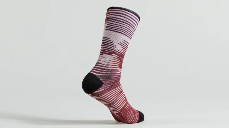 Specialized Soft Air Tall Cycling Socks - Maroon Blur