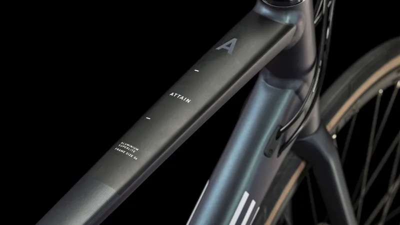 2023 Cube Attain Road Bike - Deep Blue/White-3