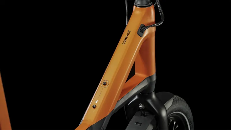 2024 Cube Compact Hybrid 500 Electric Hybrid Bike - Black/Spark Orange-1