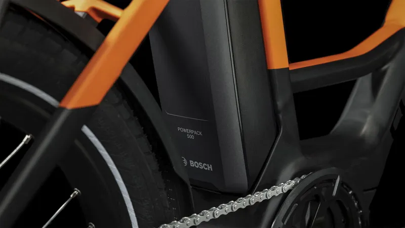 2024 Cube Compact Hybrid 500 Electric Hybrid Bike - Black/Spark Orange-3