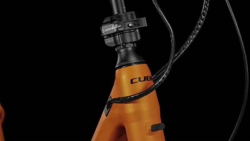 2024 Cube Compact Hybrid 500 Electric Hybrid Bike - Black/Spark Orange-4