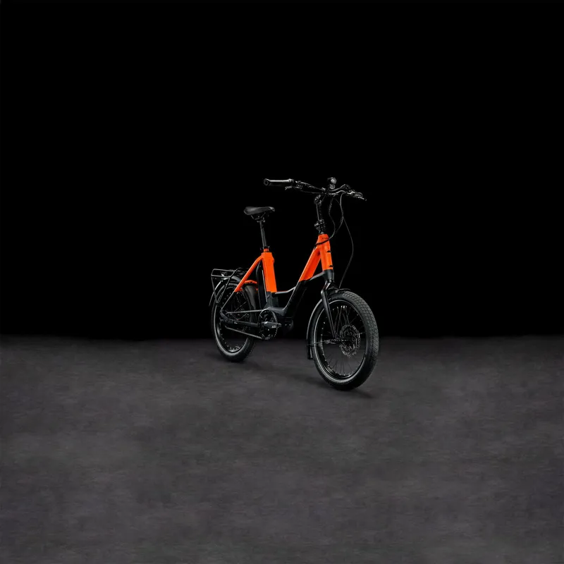 2024 Cube Compact Hybrid 500 Electric Hybrid Bike - Black/Spark Orange-6