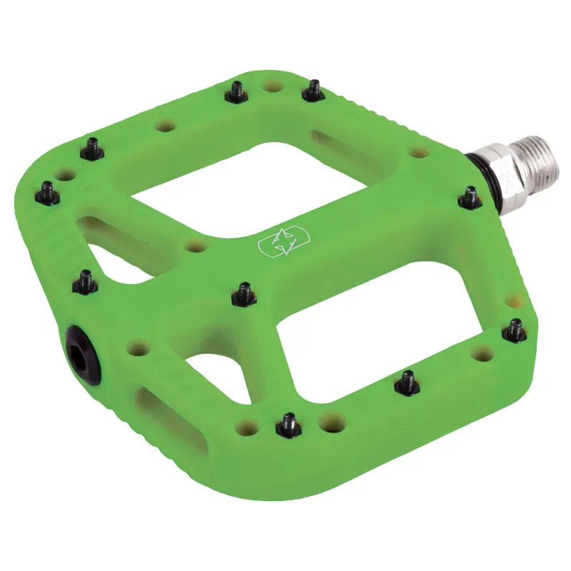 Oxford Loam 20 Nylon Flat Bike Pedals - Green