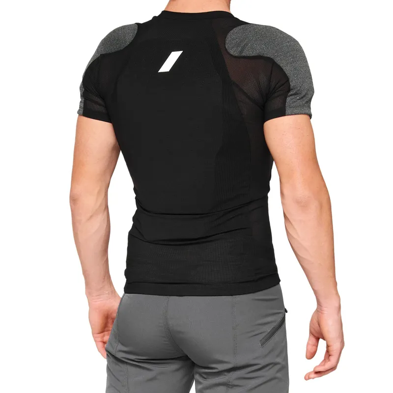 100% Tarka Mens Short Sleeve Body Armour Mountain Bike Shirt - Black-1
