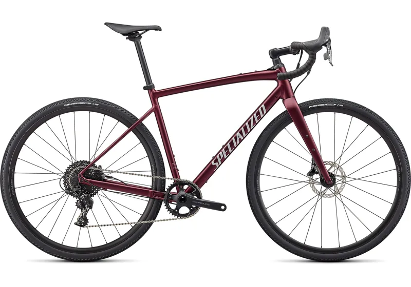 2022 Specialized Diverge Comp E5 Gravel Road Bike - Satin Maroon/Silver