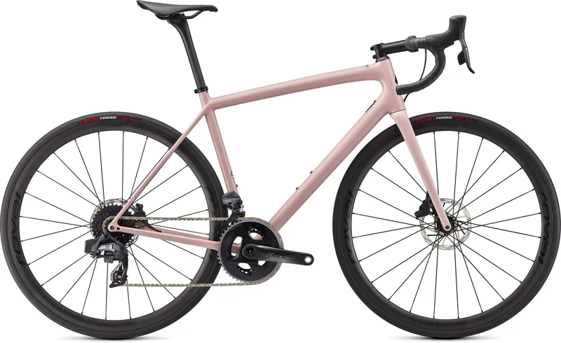 2021 Specialized Aethos Pro SRAM Force eTap AXS Road Bike - Gloss Blush/Satin Tarmac Black