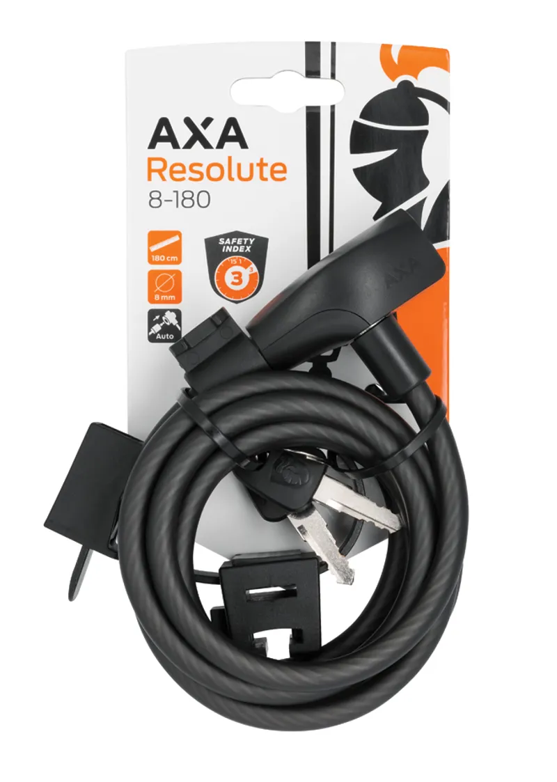 AXA Resolute 180cm/8mm Cable Lock - Key-2
