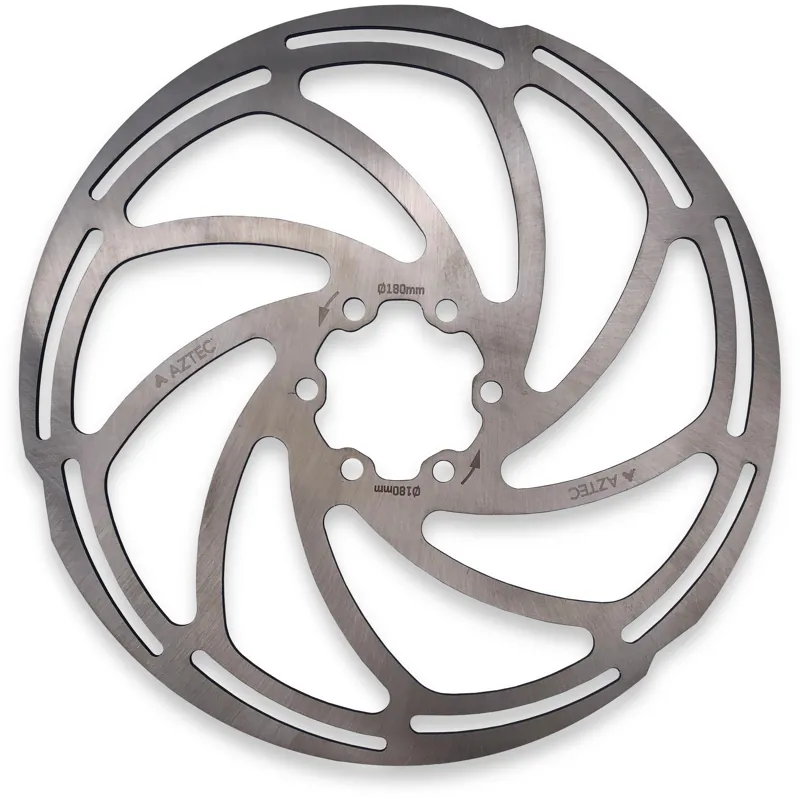 Aztec Stainless Steel Fixed 6-Bolt Disc Rotor - Silver