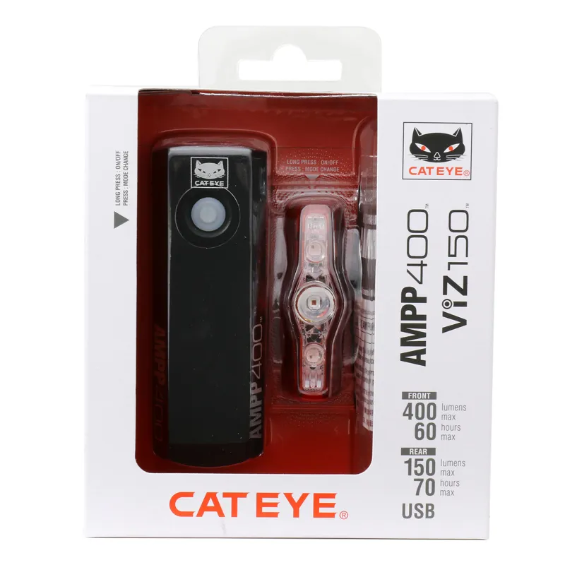Cateye AMPP 400/Viz 150 Bicycle Light Set-1