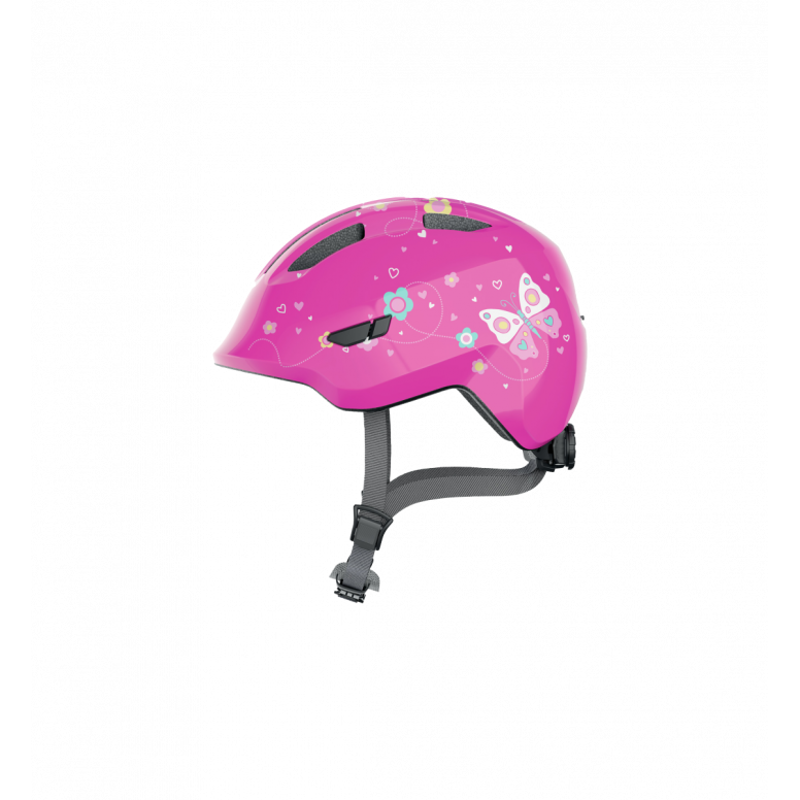 ABUS Smiley 3.0 Kids Cycle Helmet - Pink Butterfly