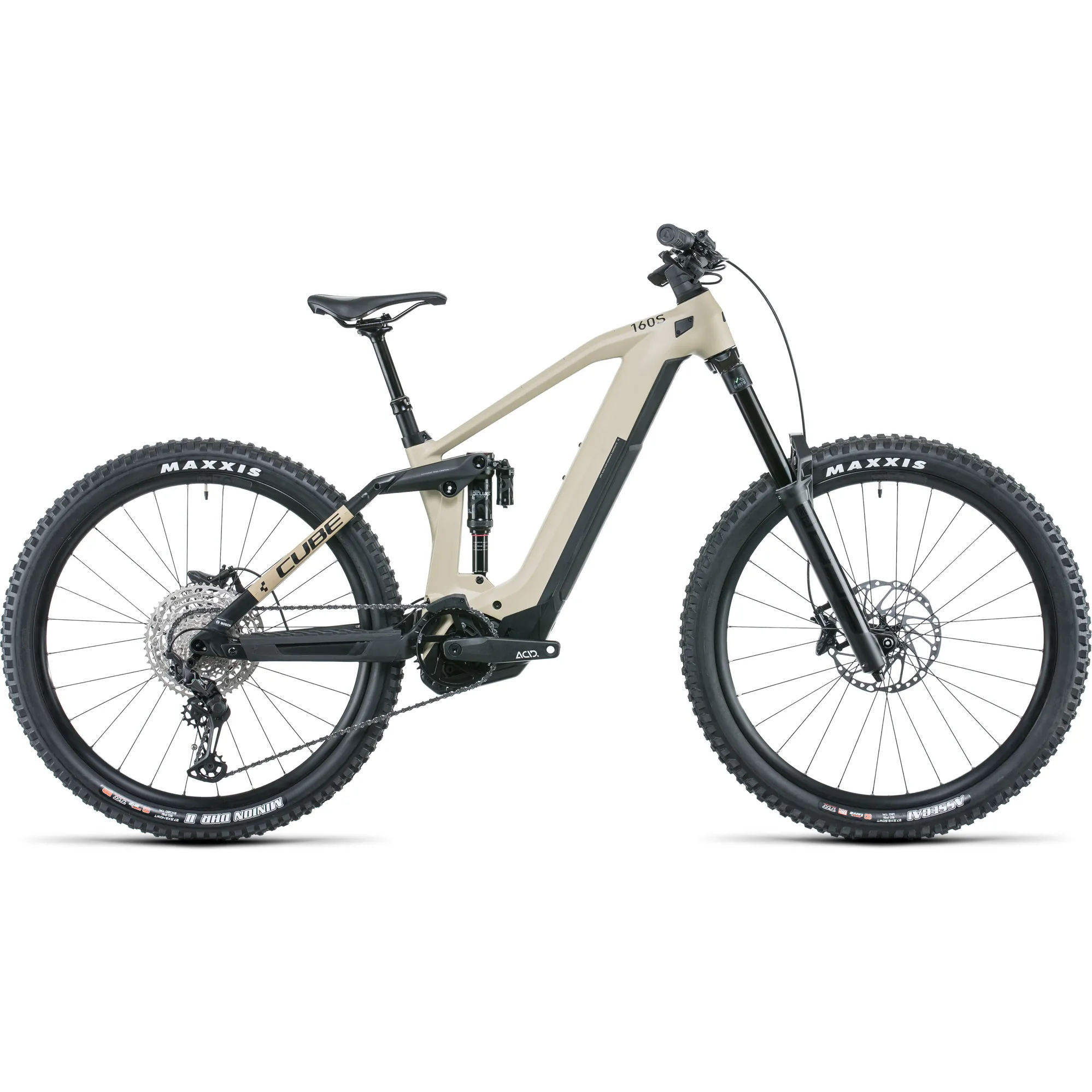2022 Cube Stereo Hybrid 160 HPC SL 625 Electric Mountain Bike Small Desert/Black