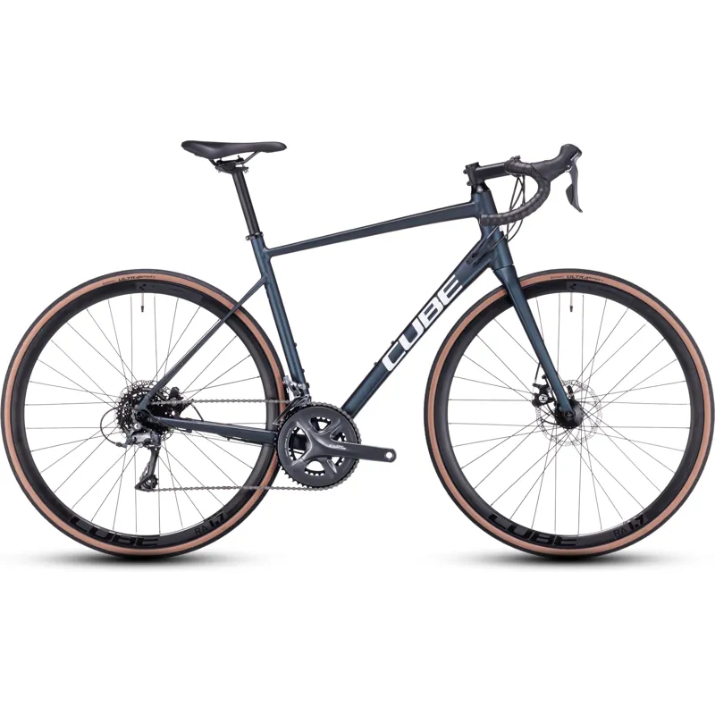 Blue and white road bike best sale