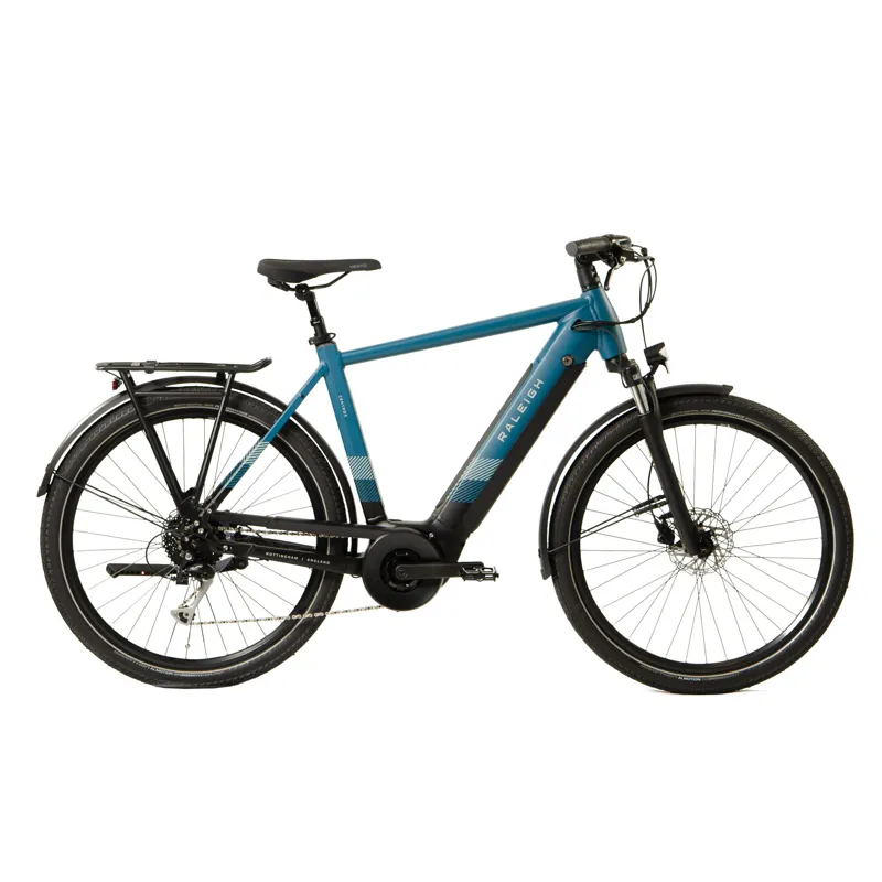 Raleigh Centros Cross Bar Derailleur Electric Hybrid Bike - Blue