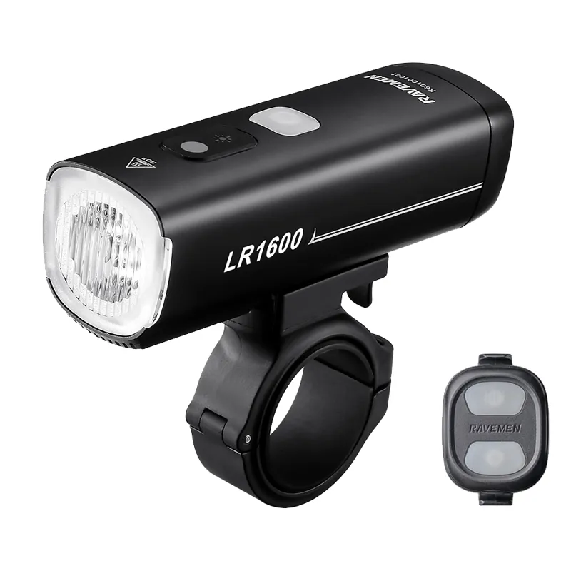 Ravemen LR1600 USB Rechargeable Curved Lens Front Light - Matte Black