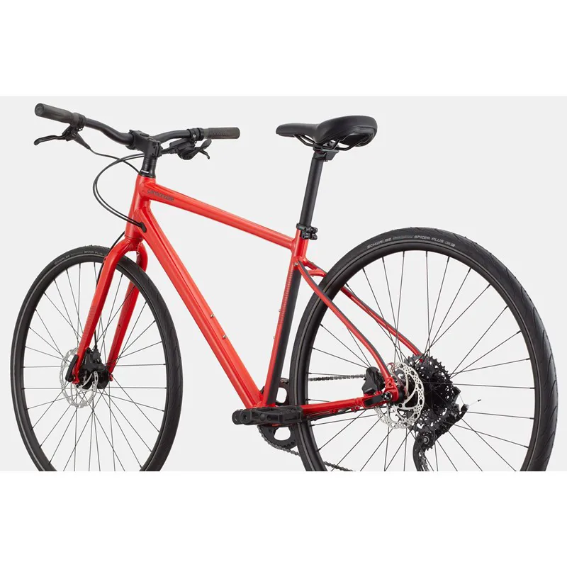 2023 Cannondale Quick Disc 4 Mens Hybrid Bike - Rally Red-1