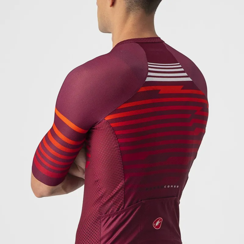 Castelli Climbers 3.0 SL Mens Short Sleeve Jersey - Bordeaux/Red