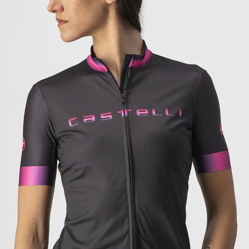 Castelli Gradient Womens Short Sleeve Jersey - Light Black - Size X-Large-4