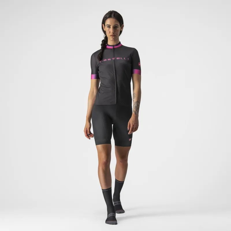 Castelli Gradient Womens Short Sleeve Jersey - Light Black - Size X-Large-5
