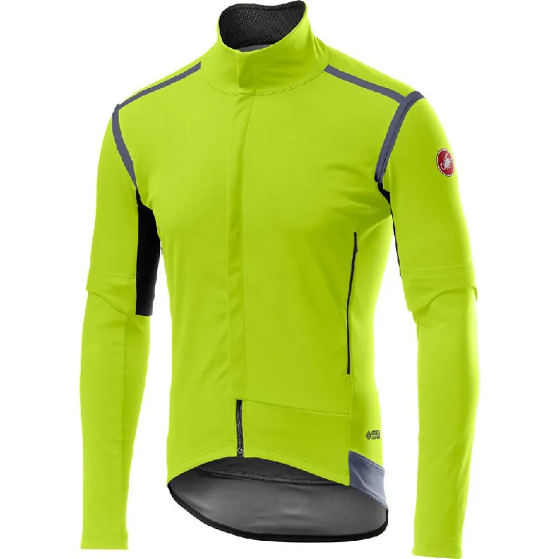 Castelli Perfetto RoS Mens Convertible Jacket - Yellow Fluo