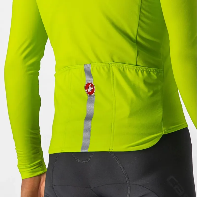 Castelli Pro Thermal Mens Mid Long Sleeve Jersey - Electric Lime-2