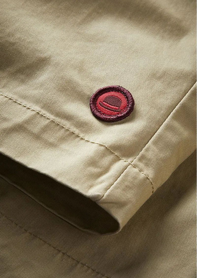 Chapeau Stretch Cotton Twill Mens Shorts - Khaki - Size Small-2