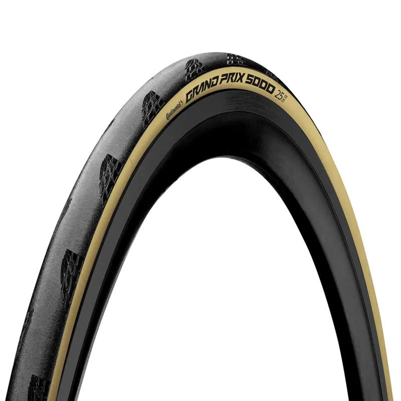Continental Grand Prix 5000 Tyre - Foldable BlackChili Compound - Black/Cream