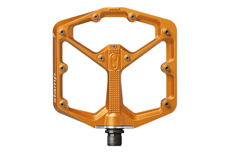 Crankbrothers Stamp 7 Flat Mountain Bike Pedal - Orange-1